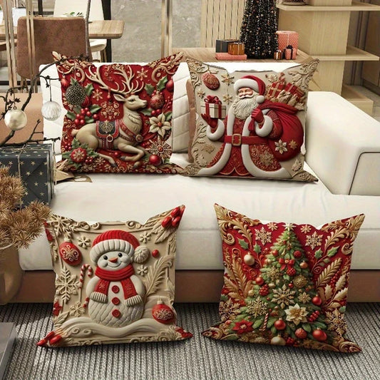 🎅 Christmas Best Seller❤️ Festive Red Pillow Cover — Add Holiday Cheer to Your Home