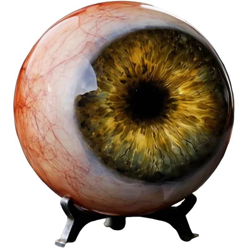 👁️ Hyper-Realistic Monster Eye Decor – Resin Art Ornament for Unique Spaces