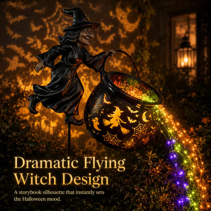 Halloween Witch Cauldron Garden Light👻