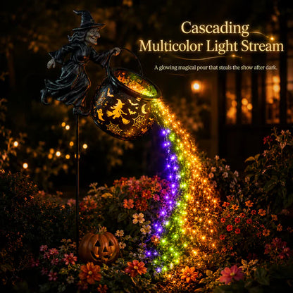 Halloween Witch Cauldron Garden Light👻