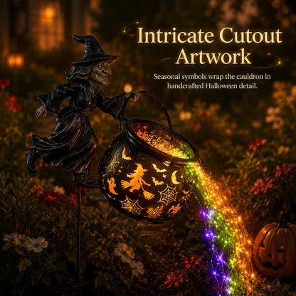 Halloween Witch Cauldron Garden Light👻