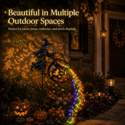 Halloween Witch Cauldron Garden Light👻
