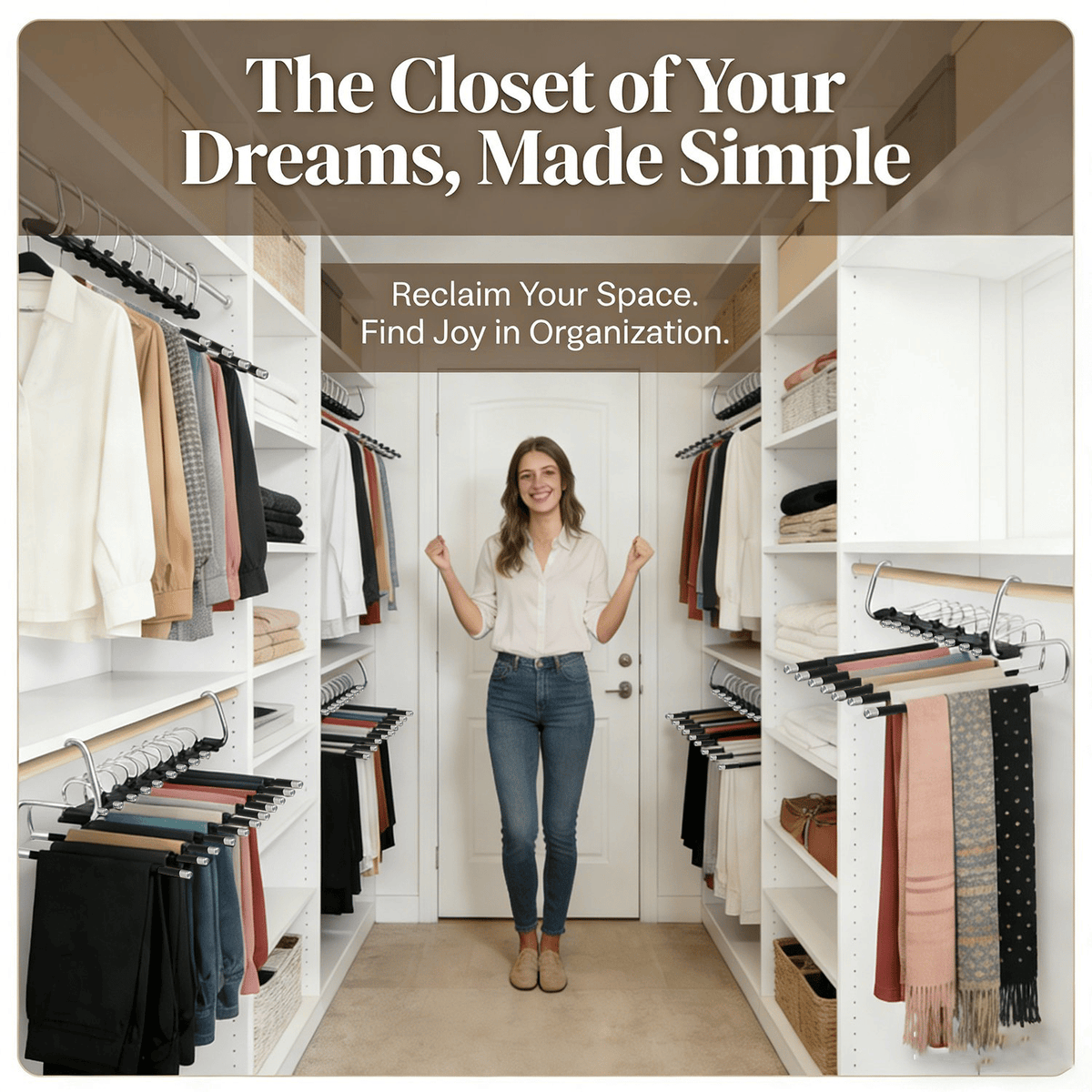🔥Up to 55% Off👖 9-Tier Space-Saving Pants Hangers