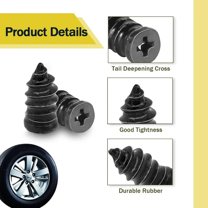 🔥 🚗 Self-Sealing Tire Repair Screws – Instant Leak Fix & Fast Tire Restore