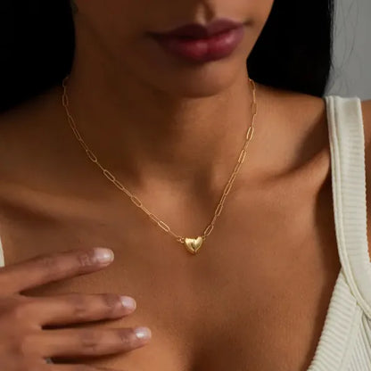 🌹❤️ Magnetic Heart Necklace — Elegant Stainless Steel Statement Jewelry