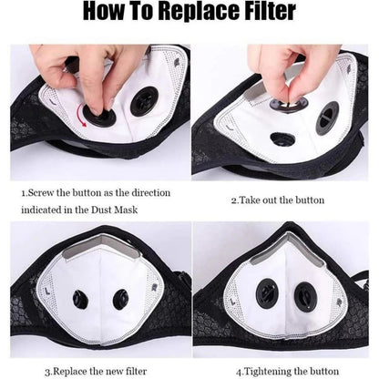 ✅ Reusable Carbon Filter Dust Mask – Built for Active Lifestyles