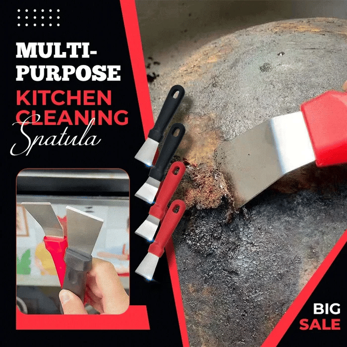 🚀 All-in-One Cleaning Spatula🧽 Remove Grime, Residue & Stubborn Build-Up