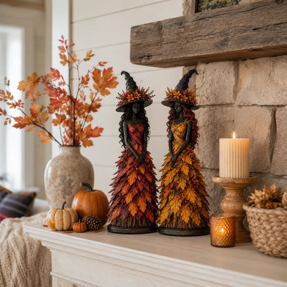 💥 49% OFF - 🧙 Enchanted Gothic Autumn Witch Figurine