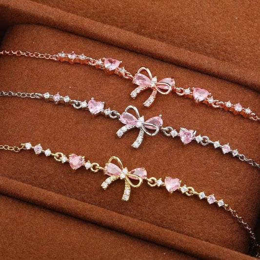 🎀Crystal Bow Bracelet – Elegant Wrist Jewelry with a Romantic Touch