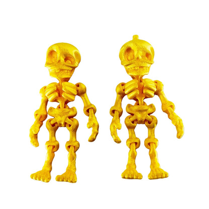 🦴 3D Printed Magnetic Skeleton Figurine – Vintage Desk Toy & Fridge Decor