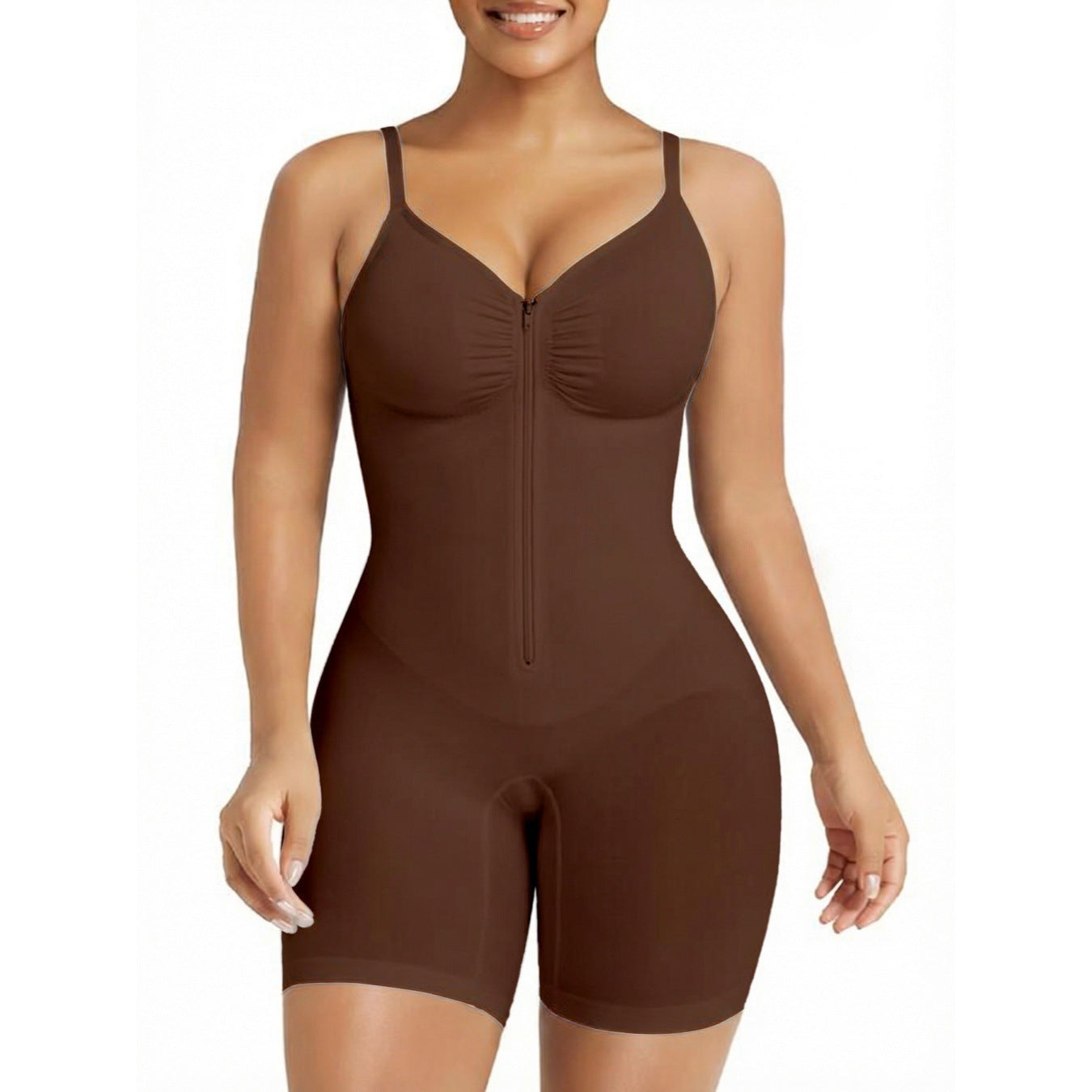 💃 Women's Zip-Front Shapewear Bodysuit – Tummy Control & Waist Sculpting🔥
