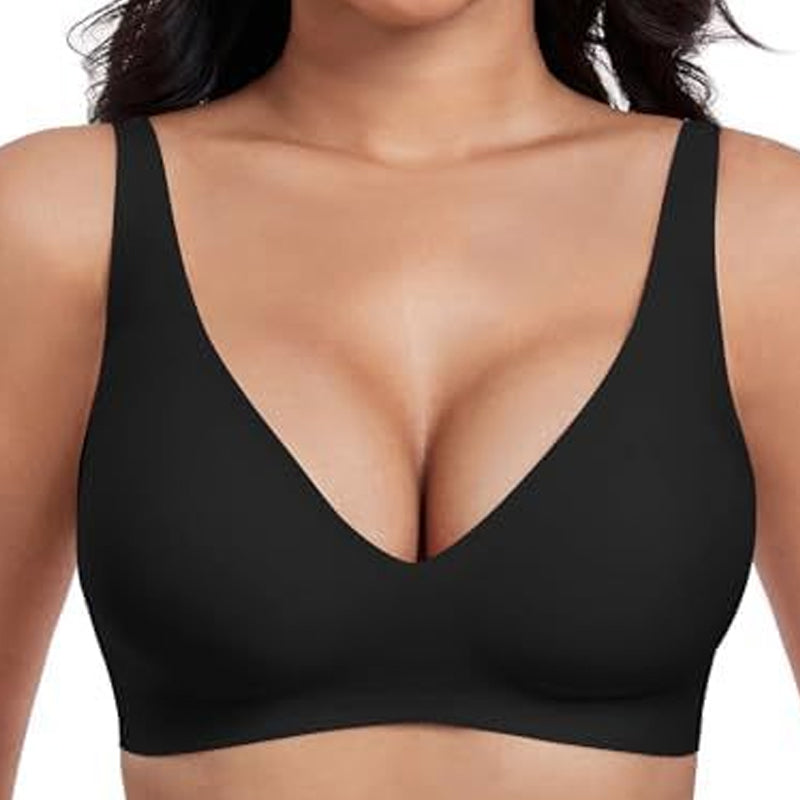 🔥Limited Buy 1 Get 1 Free 💕Jelly Wireless Women‘s Comfortable Wireless Bras Push Up Bra Seamless T shirts Bras Deep V Everyday Bras
