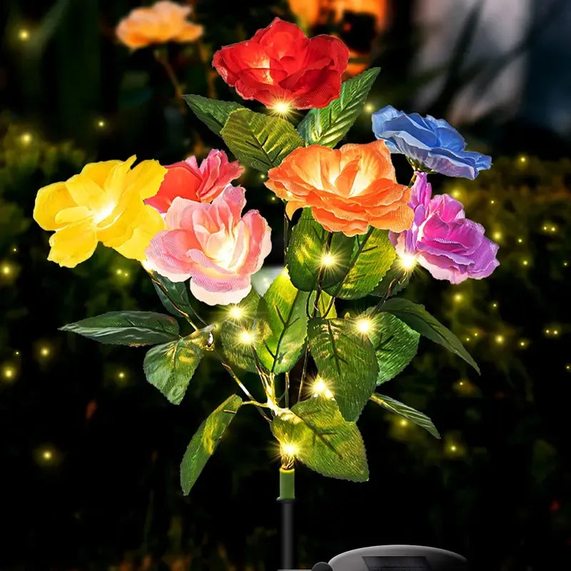 🎁🔥☀️2026 NEW Solar Simulated Garden Lights, upgraded solar panels, IP44 dustproof and waterproof