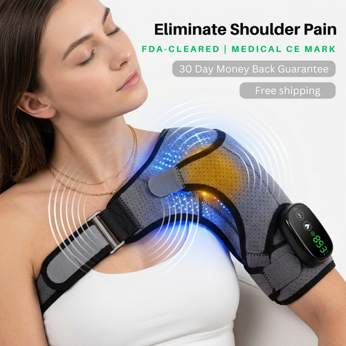 ✅ Heated Shoulder Massager – Wireless Heat & Vibration Shoulder Relaxation Device