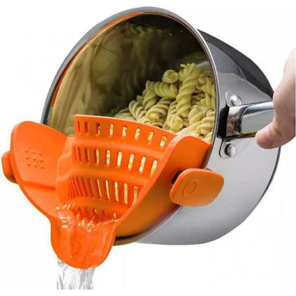 🍝 Silicone Clip-On Strainer – Food-Grade, Leak-Proof & Easy Drain ✨