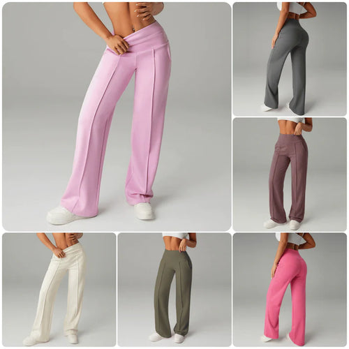 💗LAST DAY SALE 50% OFF⚡50K+ SOLD💕Women's Plain Loose Straight Leg Pants