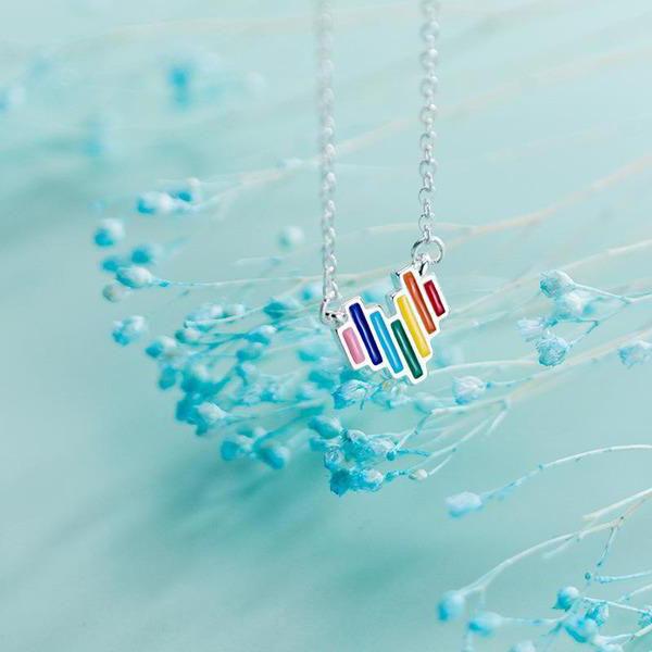 S925 Heart Rainbow Necklace