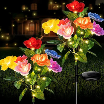 🎁🔥☀️2026 NEW Solar Simulated Garden Lights, upgraded solar panels, IP44 dustproof and waterproof