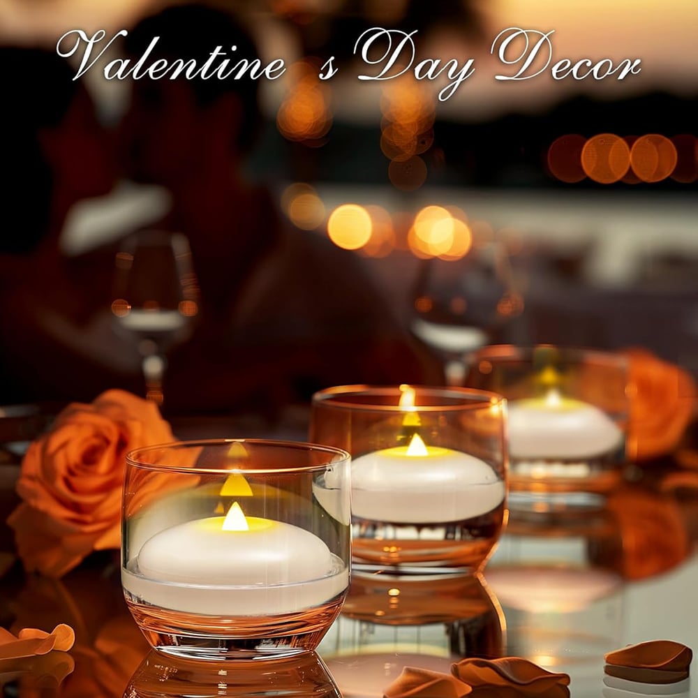 🕯️ Water-Activated Floating LED candle shape – Flameless Waterproof Ambiance for Any Occasion