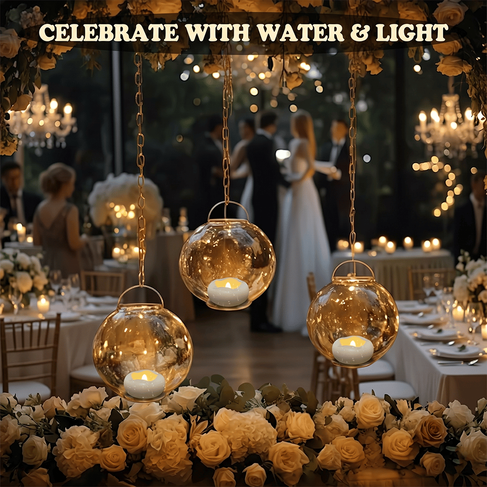 🕯️ Water-Activated Floating LED candle shape – Flameless Waterproof Ambiance for Any Occasion
