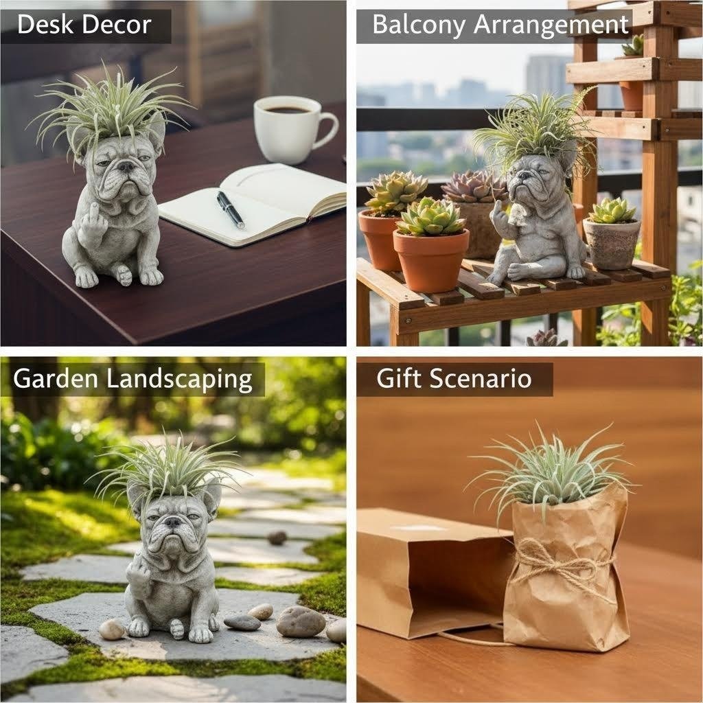 🔥Grumpy French Bulldog Planter