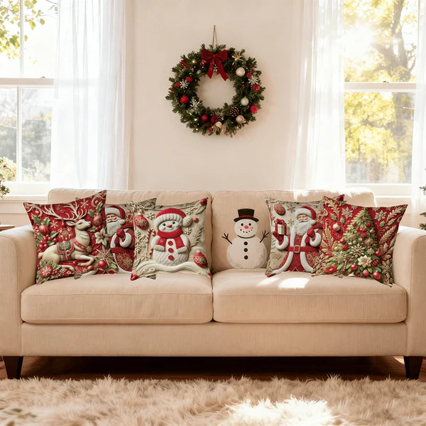 🎅 Christmas Best Seller❤️ Festive Red Pillow Cover — Add Holiday Cheer to Your Home