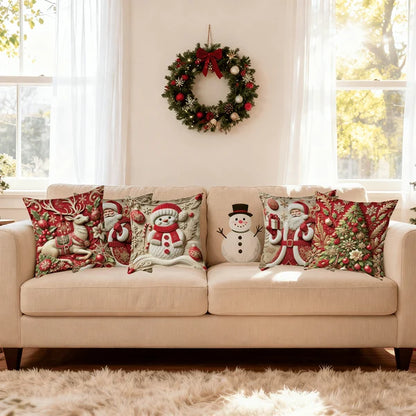 🎅 Christmas Best Seller❤️ Festive Red Pillow Cover — Add Holiday Cheer to Your Home