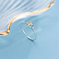 S925 Heart Rainbow Ring