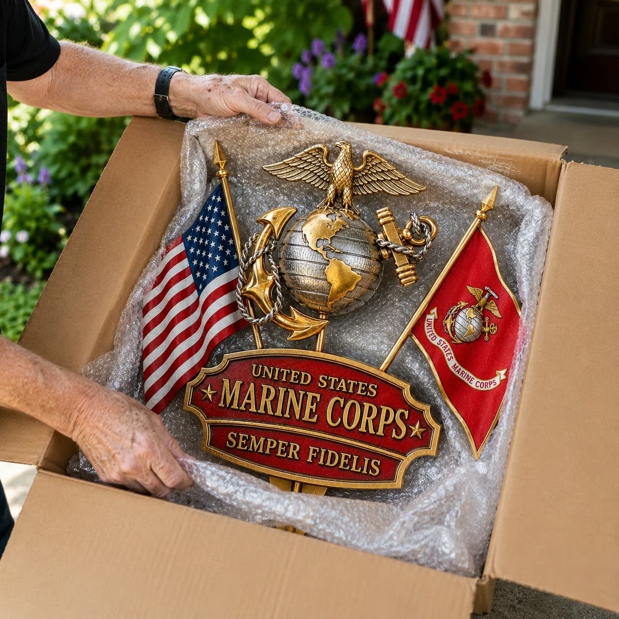 🏆Last Day Promo: 49% OFF 🎖️-US Marine Corps Semper Fidelis Tribute Garden Stake