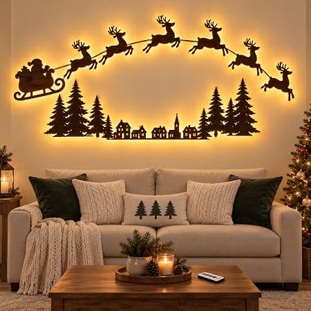 🎄LED Reindeer Wall Decorations - Festive Christmas Lighting