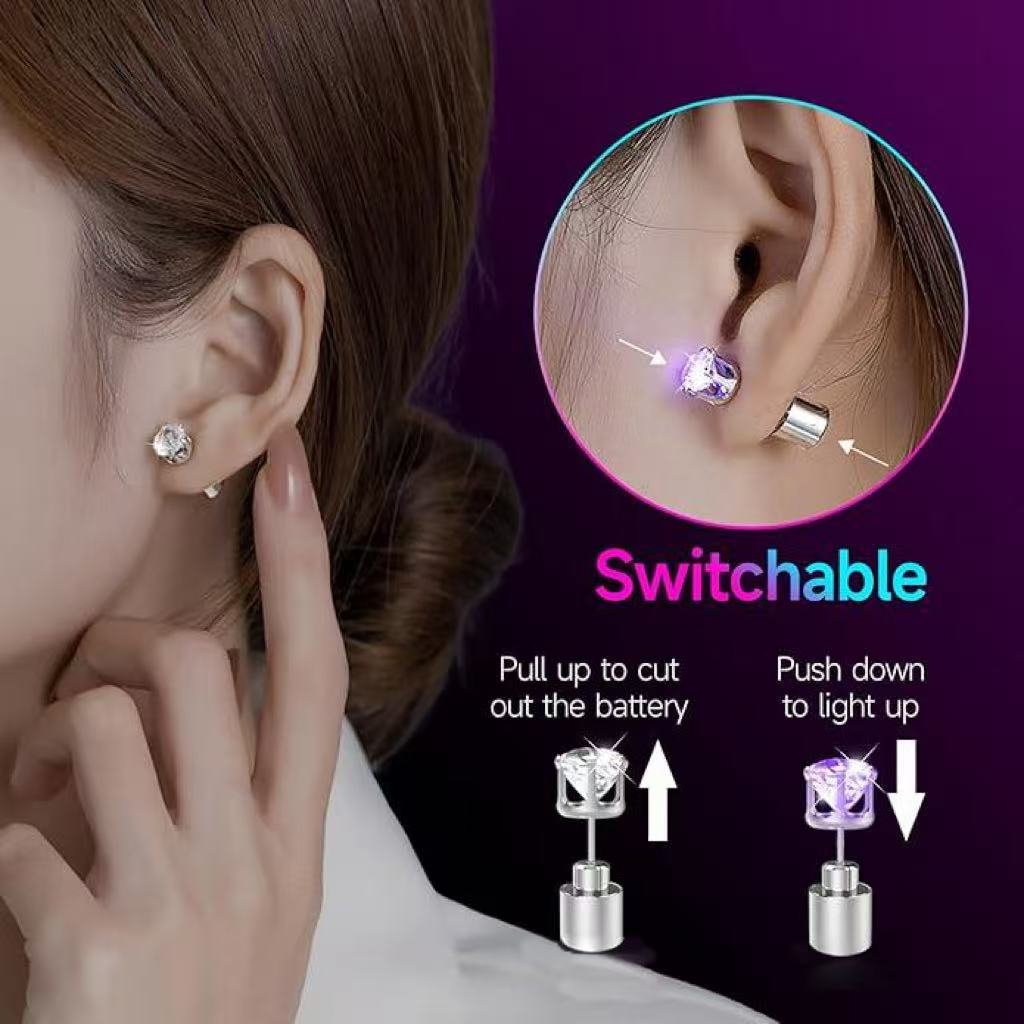 💎✨Light-Up LED Stud Earrings – Dazzling Glow for Parties & Festivals