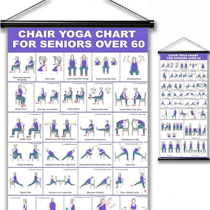 🔥 Healthy Aging Essential🧘Tai Chi Chair Workout Chart for Seniors