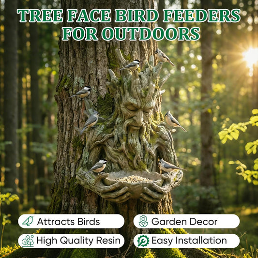 🔥 Garden Best Seller 🐦 Tree Spirit Bird Feeder – Outdoor Resin Decor 🌿