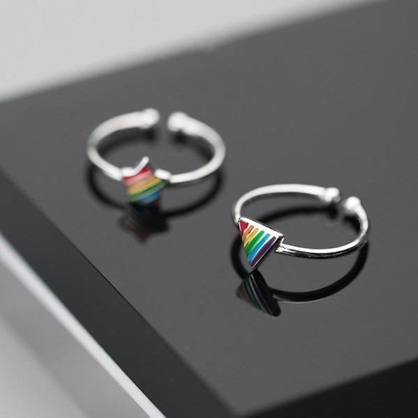 S925 Star Rainbow Ring