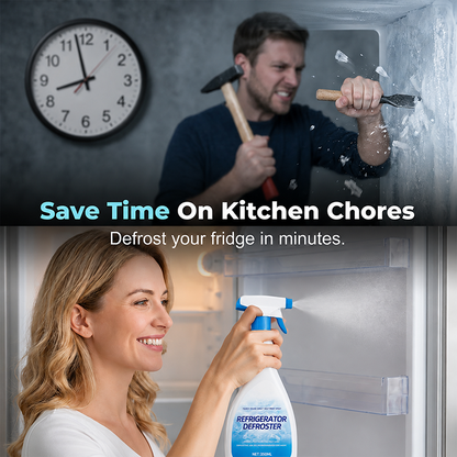 🔥❄️Extra-Large Capacity Refrigerator De-Icing Spray – One Bottle Works Like Three