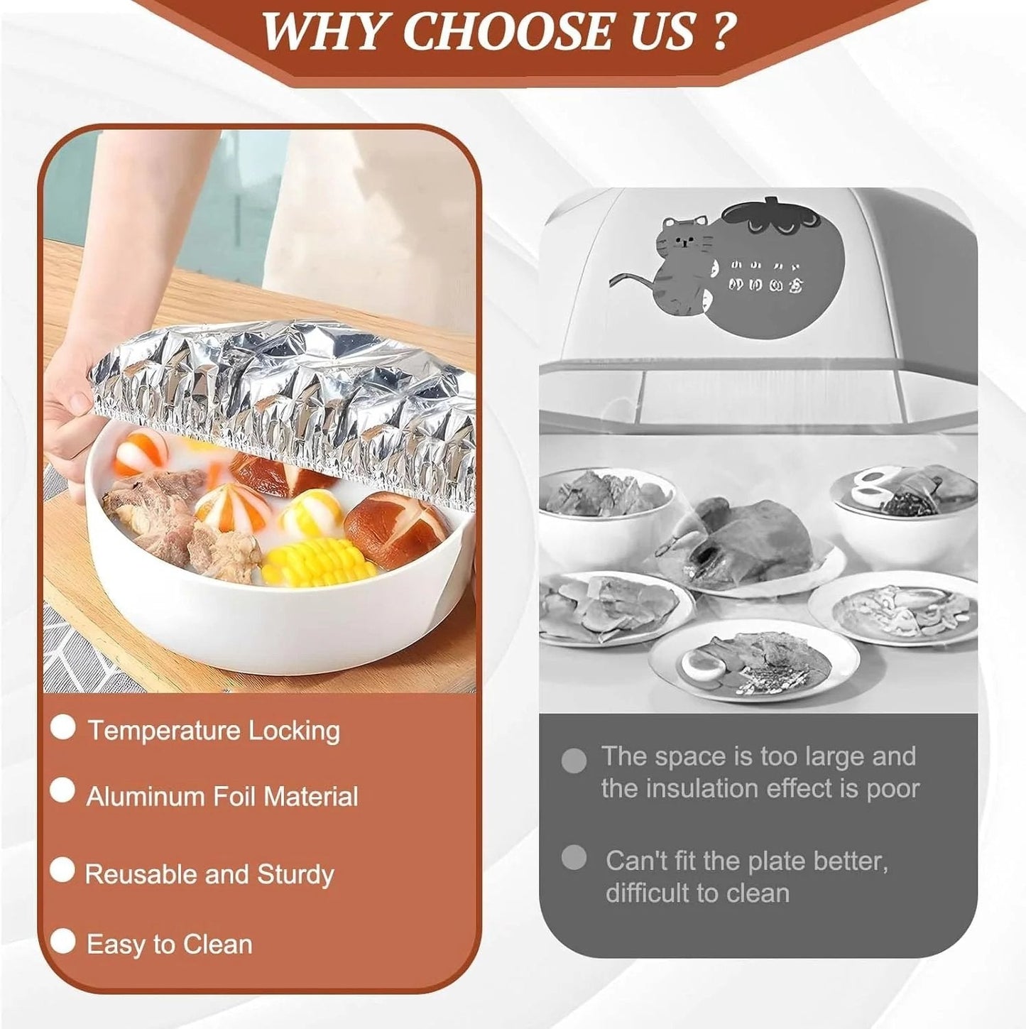 🔥🍲Reusable Aluminum Foil Food Cover – Keeps Meals Warm, Fresh & Protected