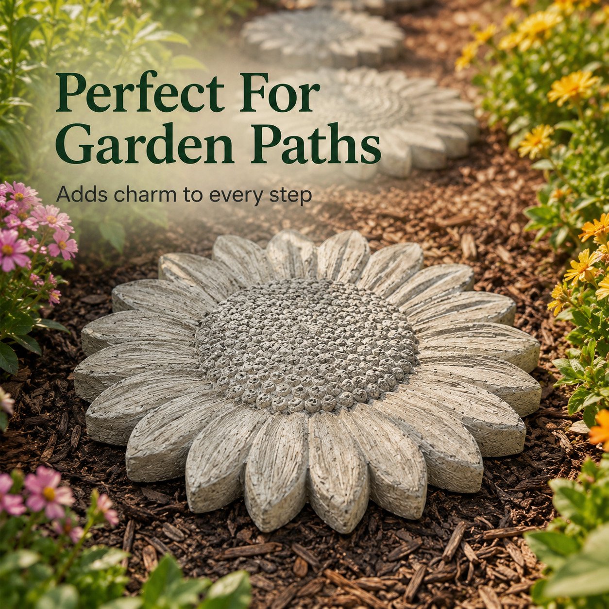 💥 LAST DAY 49% OFF💥🌻 Reusable Sunflower Stepping Stone Mold