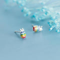 S925 Pineapple Rainbow Earrings
