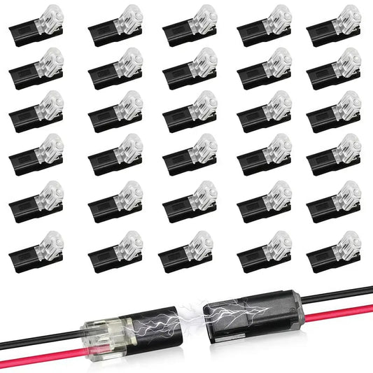 Flash Sale⚡20K+ SOLD!🔥Double-Wire Plug-in Connector Led Light Strip Connectors 2 Pin