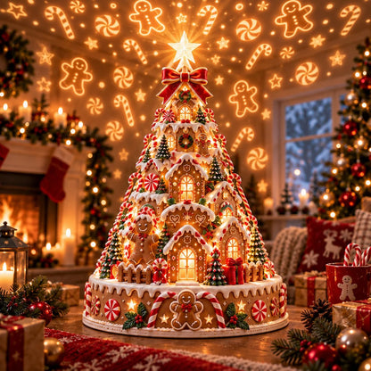 🏆 60,000+ Sold -🎄Christmas Village Projection Centerpiece – 4 Themed Villages