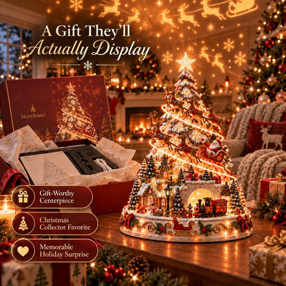 🏆 60,000+ Sold -🎄Christmas Village Projection Centerpiece – 4 Themed Villages