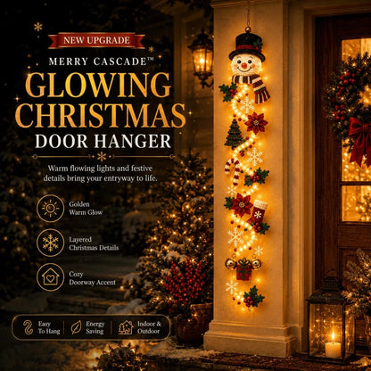 🎄Merry Cascade Glowing Christmas Door Hanger