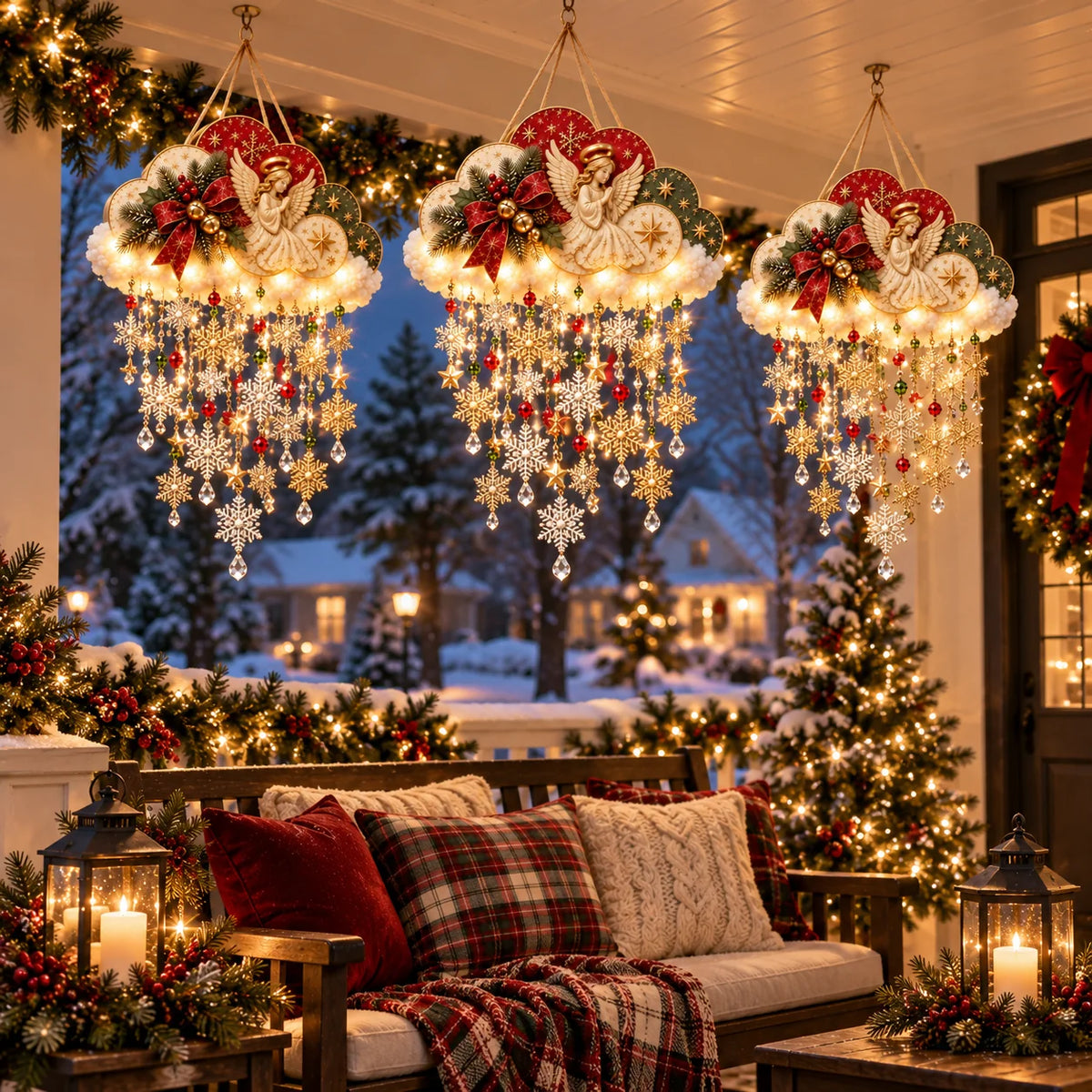 🪽✨ Christmas Angel Cloud Light — Magical Hanging Holiday Décor