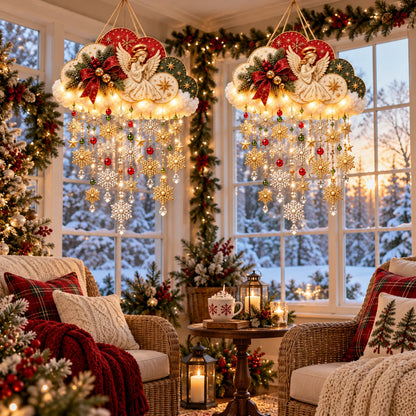 🪽✨ Christmas Angel Cloud Light — Magical Hanging Holiday Décor