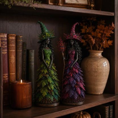 💥 49% OFF - 🧙 Enchanted Gothic Autumn Witch Figurine