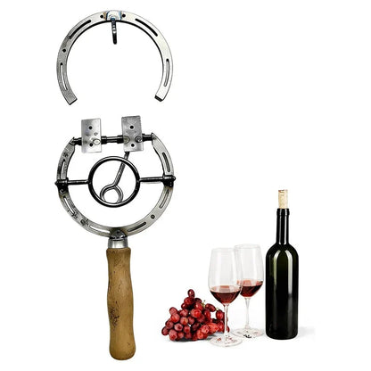 🍻 Vintage Wall-Mounted Horseshoe Wine Opener