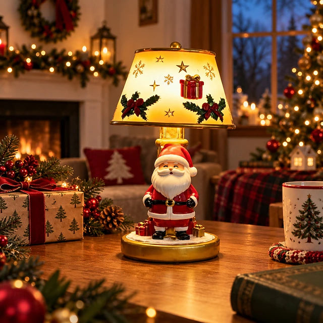 🎄 Hand-Painted Christmas Table Lamp