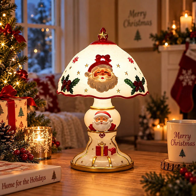 🎄 Hand-Painted Christmas Table Lamp