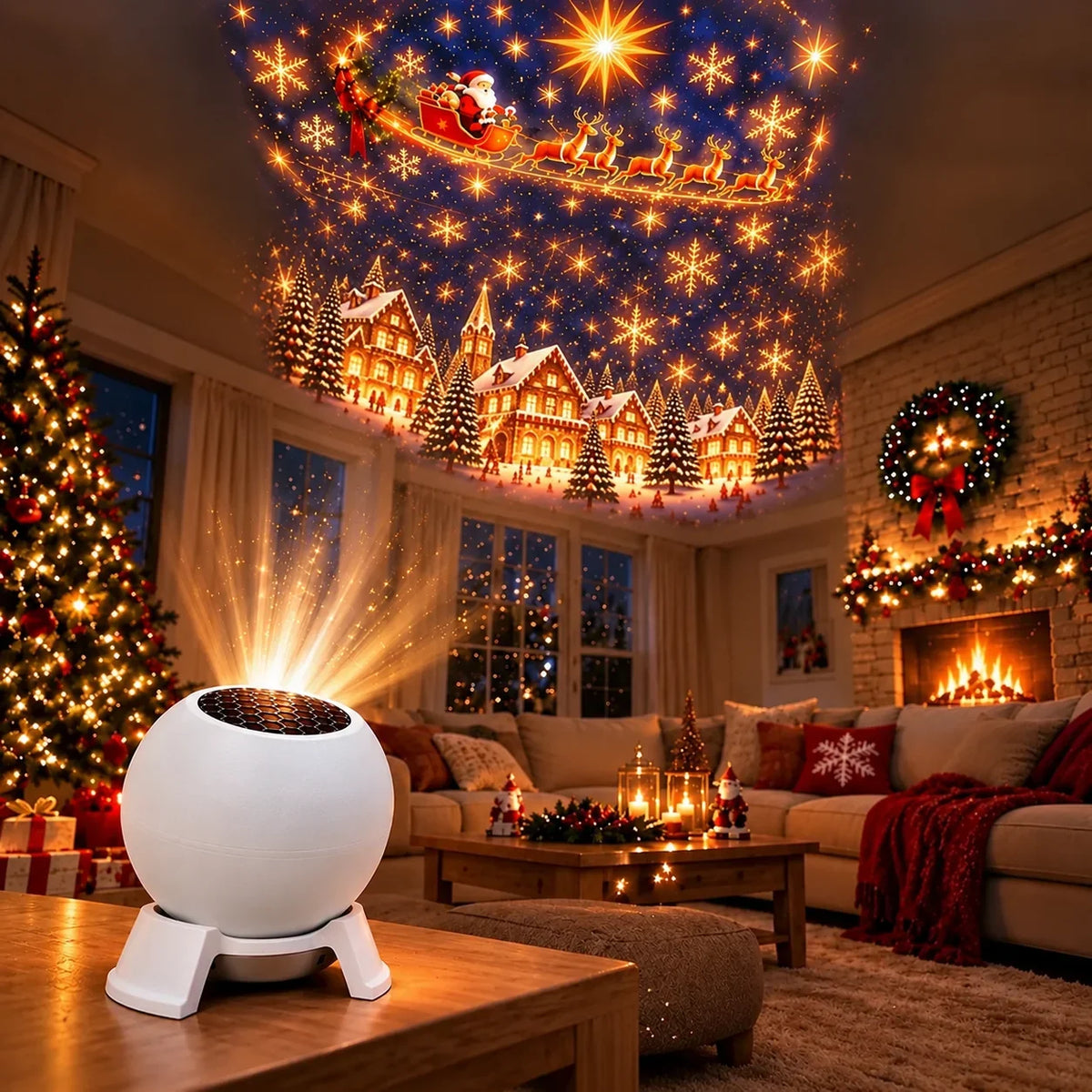 🎅 Turn Any Room Into a Christmas Wonderland – Holiday Projection Night Light