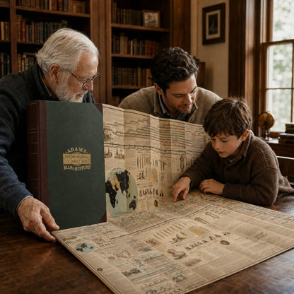 ✝️32ft Foldable Adams Time Chart Map